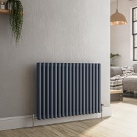 Reggio Anthracite Horizontal Triple Column Traditional Radiator 600x830mm 3581 BTU - Cast Iron Style Reggio Anthracite Horizontal Triple Column Traditional Radiator 600x830mm 3581 BTU - Cast Iron Style