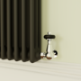 Reggio Midnight Black Horizontal Triple Column Radiator 800x830mm 2411 BTU - Cast Iron Style