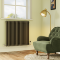 A1/HCT18-800-DGCT GRADE A1 - Reggio Anthracite Horizontal Triple Column Radiator 800x830mm 2411 BTU - Cast Iron Style