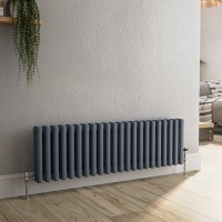 Reggio Anthracite Horizontal Triple Column Traditional Radiator 300x1010mm 2269 BTU - Cast Iron Style Reggio Anthracite Horizontal Triple Column Traditional Radiator 300x1010mm 2269 BTU - Cast Iron Style