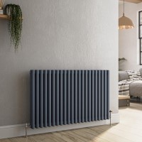 GRADE A1 - Reggio Anthracite Horizontal Triple Column Traditional Radiator 600x1010mm 4377 BTU - Cast Iron Style