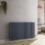 GRADE A1 - Reggio Anthracite Horizontal Triple Column Traditional Radiator 600x1010mm 4377 BTU - Cast Iron Style