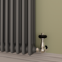 Reggio Anthracite Horizontal Triple Column Radiator 800x1010mm 5736 BTU - Cast Iron Style