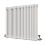 Reggio White Horizontal Triple Column Traditional Radiator 800x1010mm 4377 BTU - Cast Iron Style
