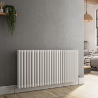 Reggio White Horizontal Triple Column Traditional Radiator 600x1190mm 5173 BTU - Cast Iron Style Reggio White Horizontal Triple Column Traditional Radiator 600x1190mm 5173 BTU - Cast Iron Style