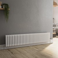 Reggio White Horizontal Triple Column Traditional Radiator 300x1460mm 3301 BTU - Cast Iron Style Reggio White Horizontal Triple Column Traditional Radiator 300x1460mm 3301 BTU - Cast Iron Style