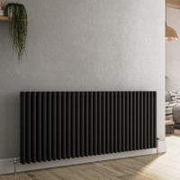 GRADE A1 - Reggio Midnight Black Horizontal Triple Column Traditional Radiator 600x1460mm 6367 BTU - Cast Iron Style