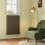 Sorrento Anthracite Horizontal Oval Designer Radiator 800x590mm Double Panel 3045 BTU