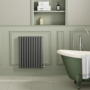 Sorrento Anthracite Horizontal Oval Designer Radiator 800x590mm Double Panel 3045 BTU