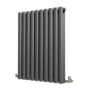 Sorrento Anthracite Horizontal Oval Designer Radiator 800x590mm Double Panel 3045 BTU