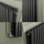 Sorrento Anthracite Horizontal Oval Designer Radiator 800x590mm Double Panel 3045 BTU