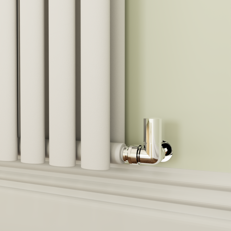 Sorrento White Horizontal Oval Designer Radiator 800x590mm Double Panel 2399 BTU