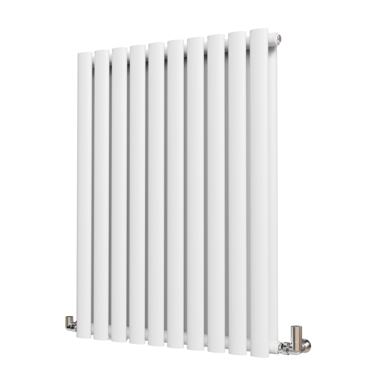 Sorrento White Horizontal Oval Designer Radiator 800x590mm Double Panel 2399 BTU