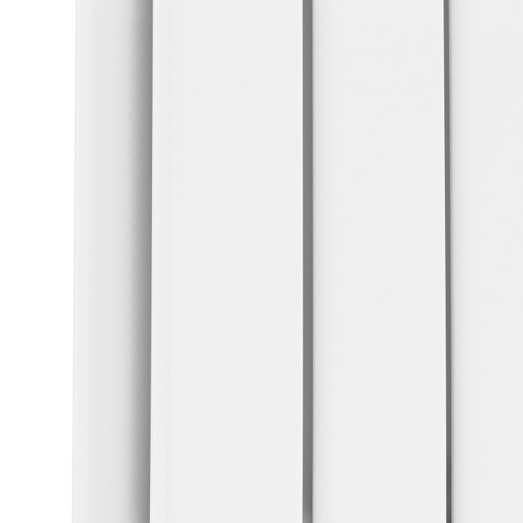 Riace White Horizontal Flat Designer Radiator 600x748mm Double Panel 2827 BTU