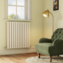 Riace White Horizontal Flat Designer Radiator 800x748mm Double Panel 2827 BTU