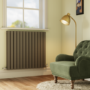 Riace Anthracite Horizontal Flat Designer Radiator 800x884mm Double Panel 3342 BTU