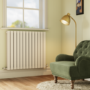 Riace White Horizontal Flat Designer Radiator 800x884mm Double Panel 3342 BTU
