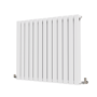 Riace White Horizontal Flat Designer Radiator 800x884mm Double Panel 3342 BTU