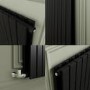 Riace Midnight Black Horizontal Flat Designer Radiator 800x1020mm Double Panel 3856 BTU