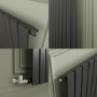 Riace Anthracite Horizontal Flat Designer Radiator 800x1020mm Double Panel 3856 BTU