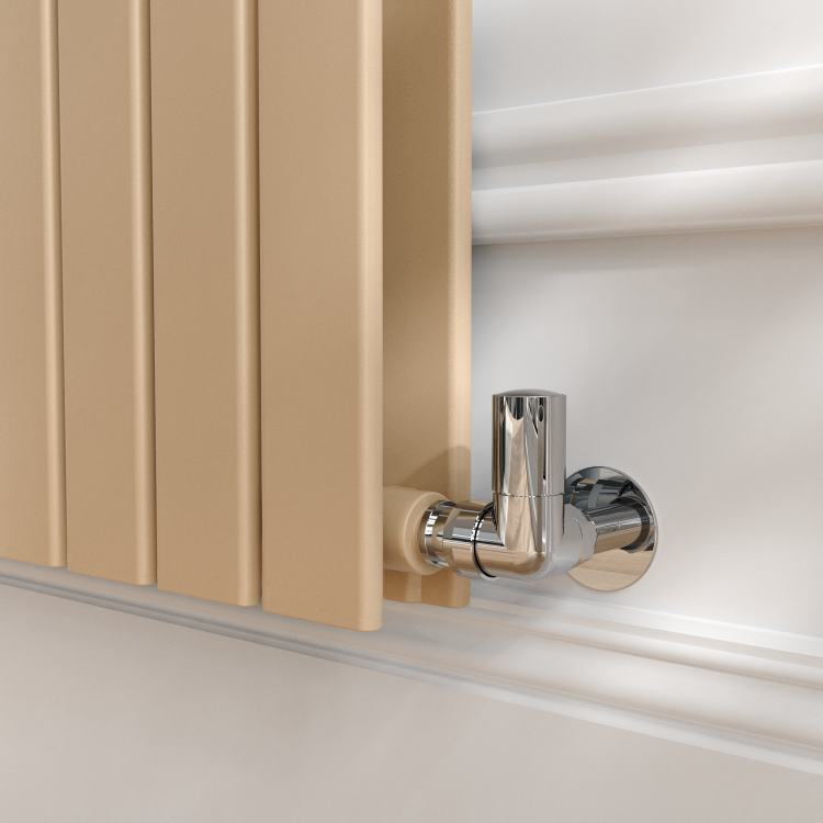 Riace Elk brown Horizontal Flat Designer Radiator 600x1156mm Double Panel 4370 BTU