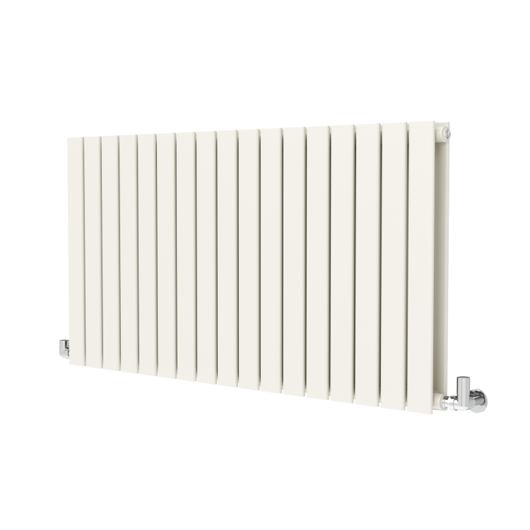Riace Linen Horizontal Flat Designer Radiator 600x1156mm Double Panel 4370 BTU