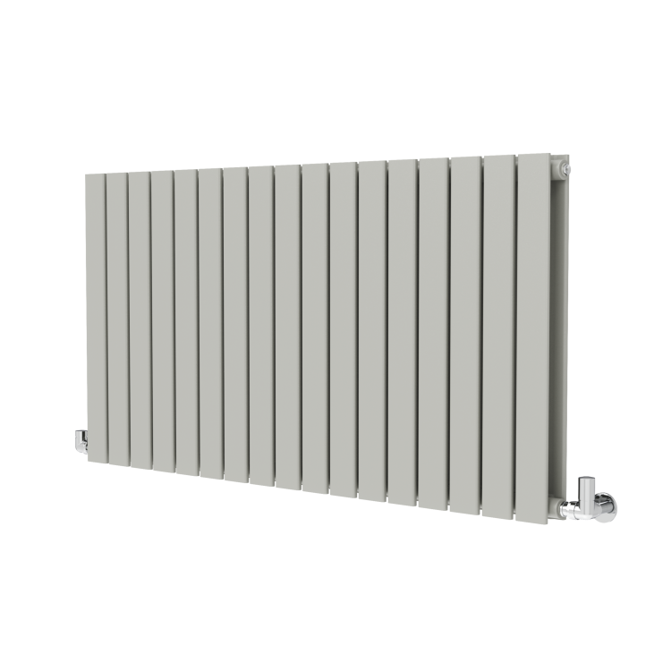 Riace Smoked Stone Horizontal Flat Designer Radiator 600x1156mm Double Panel 4370 BTU