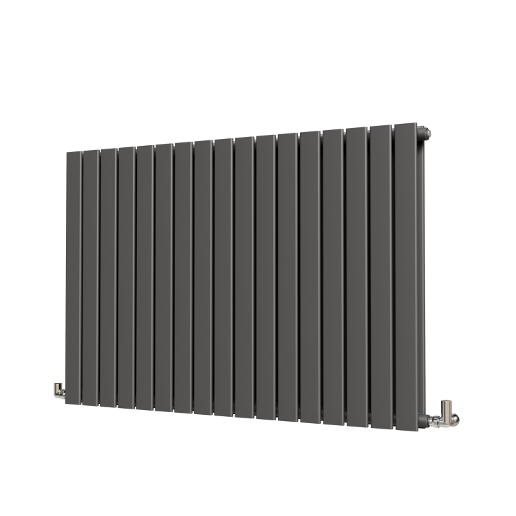 Riace Anthracite Horizontal Flat Designer Radiator 800x1156mm Double Panel 4370 BTU