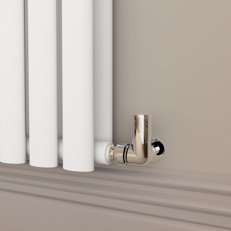 Sorrento White Horizontal Oval Designer Radiator 800x1003mm Double Panel 4079 BTU