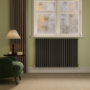 Sorrento Anthracite Horizontal Oval Designer Radiator 800x1180mm Double Panel 4798 BTU