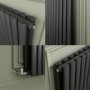 Sorrento Anthracite Horizontal Oval Designer Radiator 800x1180mm Double Panel 4798 BTU