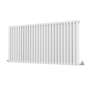 Sorrento White Horizontal Oval Designer Radiator 800x1593mm Double Panel 8218 BTU