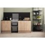 Hotpoint 50cm Double Cavity Gas Cooker with Lid - Silver