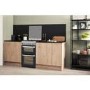 Hotpoint 50cm Double Cavity Gas Cooker with Lid - Silver