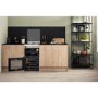 Hotpoint 50cm Double Cavity Gas Cooker with Lid - Stainless Steel