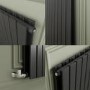Riace Anthracite Horizontal Flat Designer Radiator 800x408mm Double Panel 1542 BTU