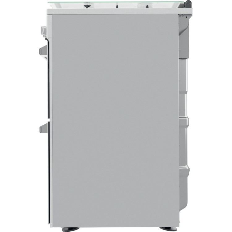 Refurbished Hotpoint HDM67G8C2CX 60cm Double Oven Dual Fuel Cooker Stainless Steel