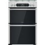 Refurbished Hotpoint HDM67G8C2CX 60cm Double Oven Dual Fuel Cooker Stainless Steel