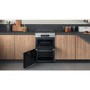Refurbished Hotpoint HDM67G8C2CX 60cm Double Oven Dual Fuel Cooker Stainless Steel