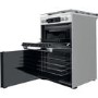 Refurbished Hotpoint HDM67G8C2CX 60cm Double Oven Dual Fuel Cooker Stainless Steel
