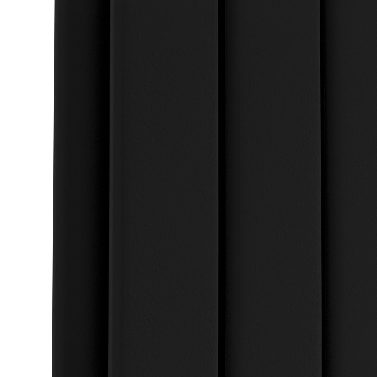 Riace Midnight Black Horizontal Flat Designer Radiator 600x612mm Double Panel 2313 BTU