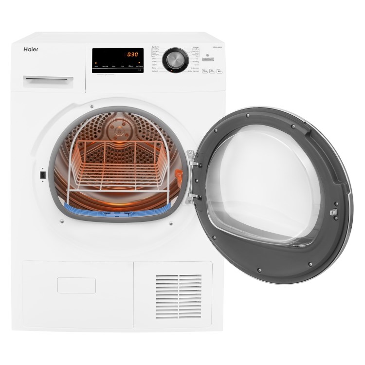 Refurbished Haier HD90-A636 Freestanding Heat Pump 9KG Tumble Dryer