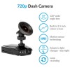 VIZ 720p HD car dashboard camera with  wide angle 2.5 Inch  colour screen