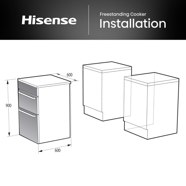 Refurbished Hisense HDCEC6C20X 60cm Electric Cooker Stainless Steel
