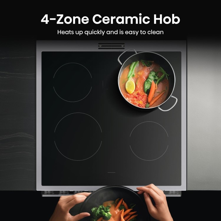 Refurbished Hisense HDCEC6C20X 60cm Electric Cooker Stainless Steel