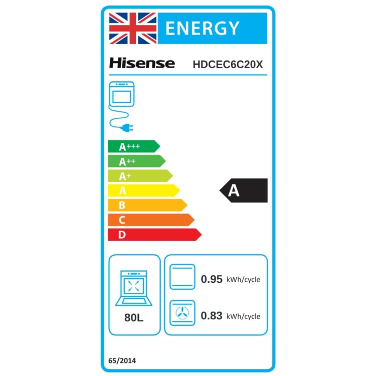 Refurbished Hisense HDCEC6C20X 60cm Electric Cooker Stainless Steel