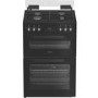 Hotpoint 60cm Dual Fuel Cooker with Glass Lid - Black