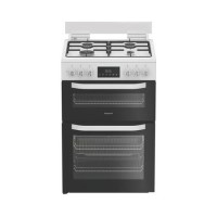 Hotpoint 60cm Dual Fuel Cooker - White