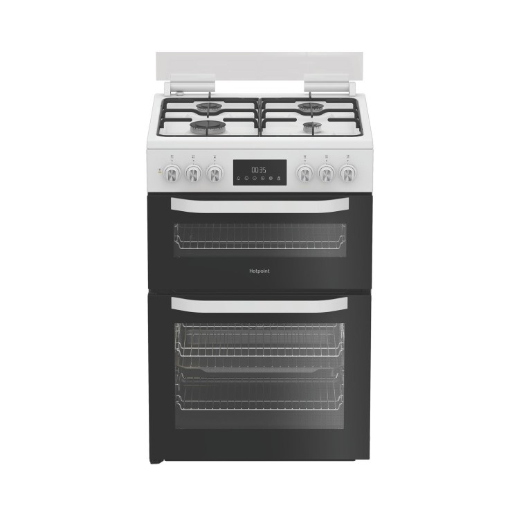 Hotpoint 60cm Dual Fuel Cooker - White