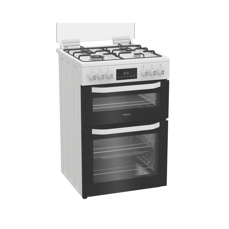 Hotpoint 60cm Dual Fuel Cooker - White